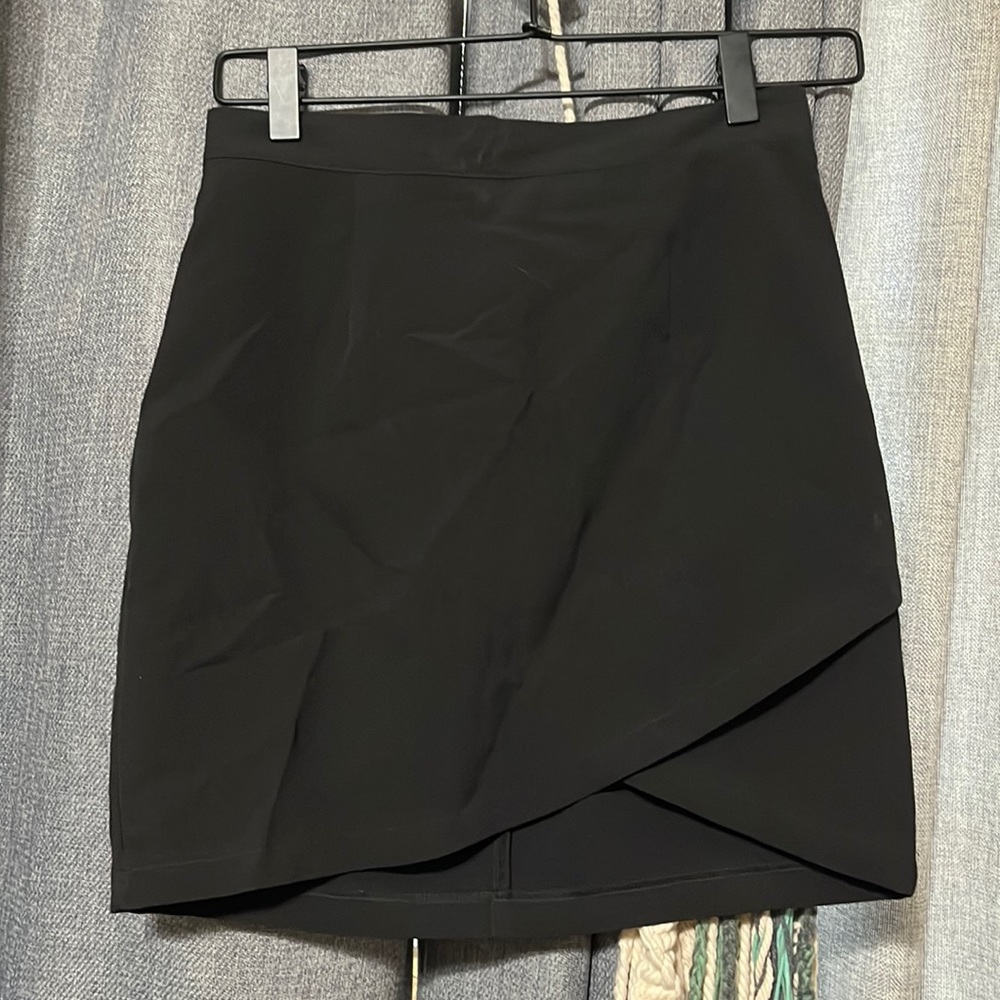 Black mini skirt
